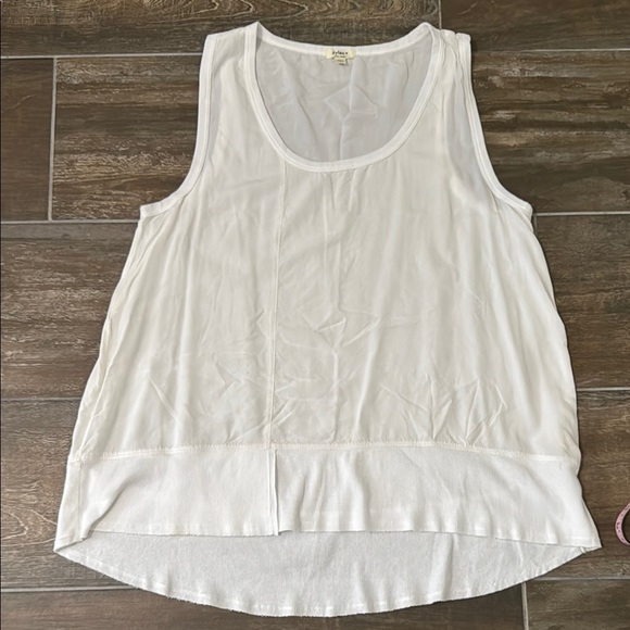 Dylan Cream Sleeveless Asymmetrical Tank Top - Picture 1 of 6